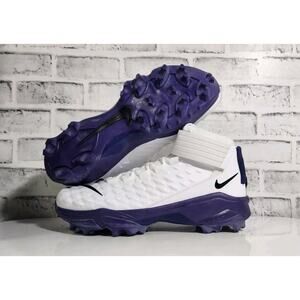 Nike Force Savage Pro 2 Shark Football Cleats White/Purple BV5448-103 Sz 13